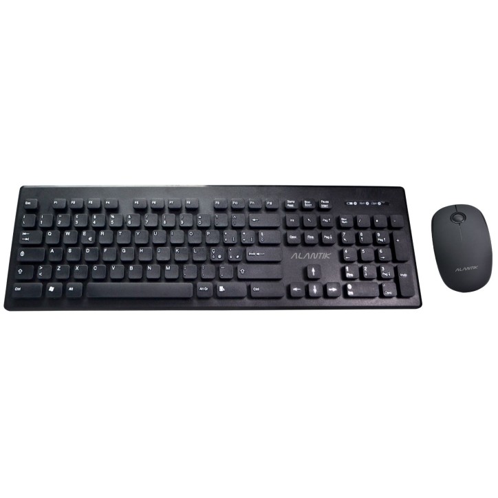 Kit Tastiera Mouse Wireless Alantik KBMOW2 Nero