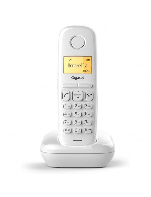 Gigaset Telefono Cordless A170 Con Funzione Sveglia Bianco