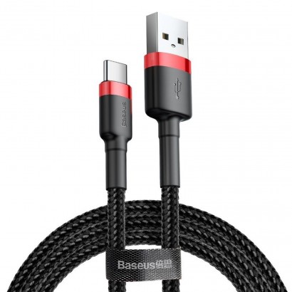 Baseus CATKLF-A91 Cavo da USB USB Type-C 3A 0.5m Rosso e Nero