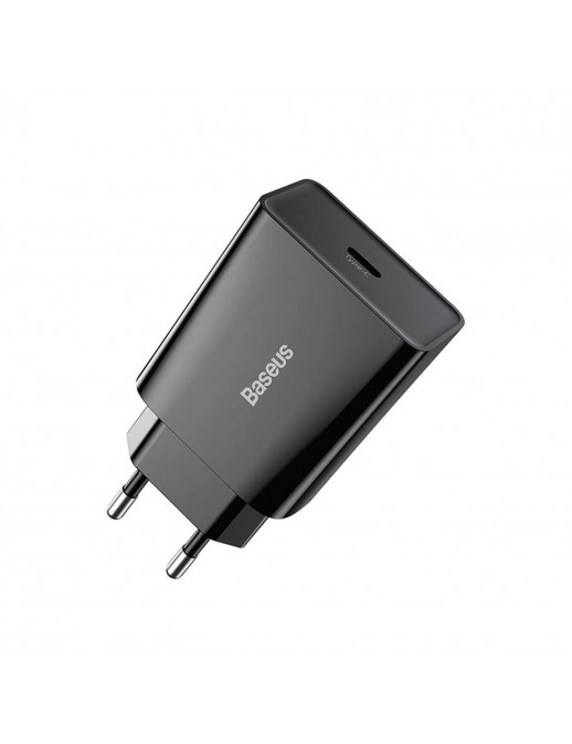 Baseus CCFS-SN01 Mini Quick Charger Caricatore Alimentatore Da Rete USB-C 20W 3A Nero