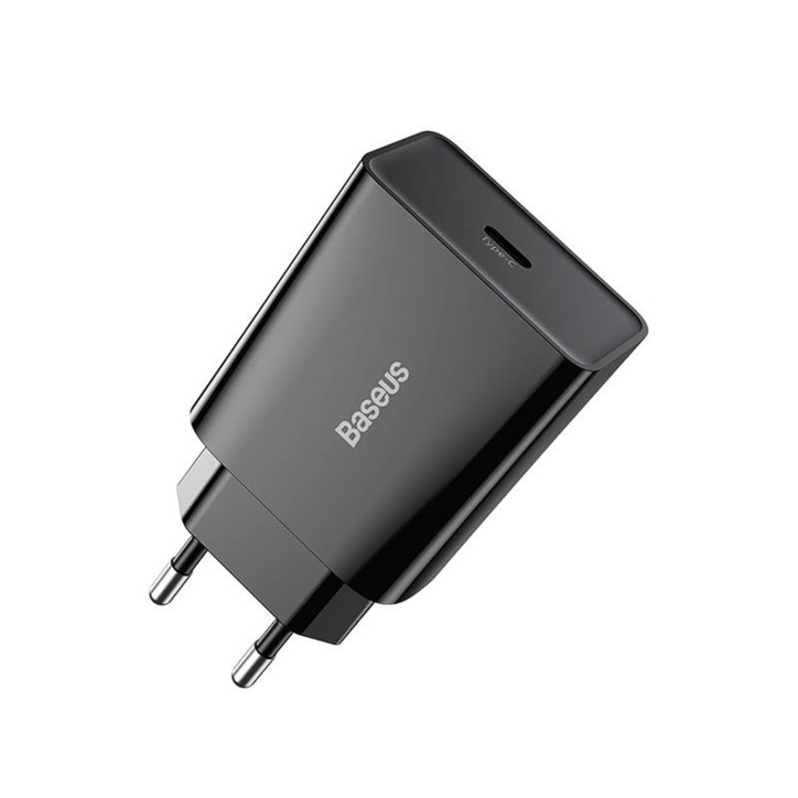 CCFS-SN01 Baseus CCFS-SN01 Mini Quick Charger Caricatore Alimentatore Da Rete USB-C 20W 3A Nero CCFS-SN01 Baseus CCFS-SN01 Mini Quick Charger Caricatore Alimentatore Da Rete USB-C 20W 3A Nero