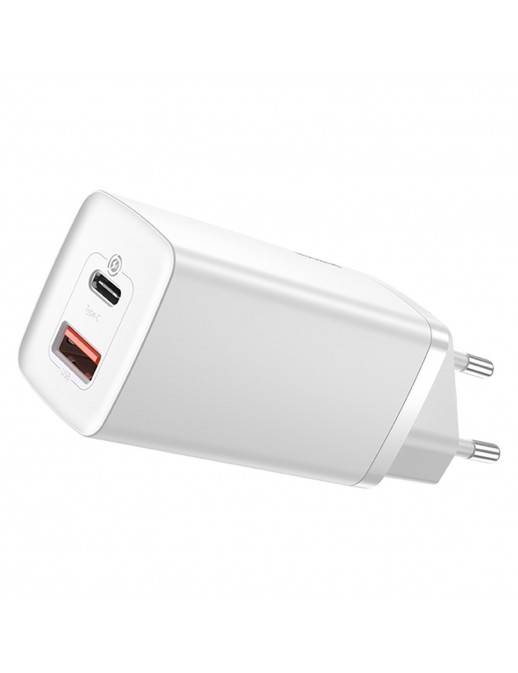 Baseus CCGAN2L-B01 Caricatore Alimentatore Da Rete 65W Bianco
