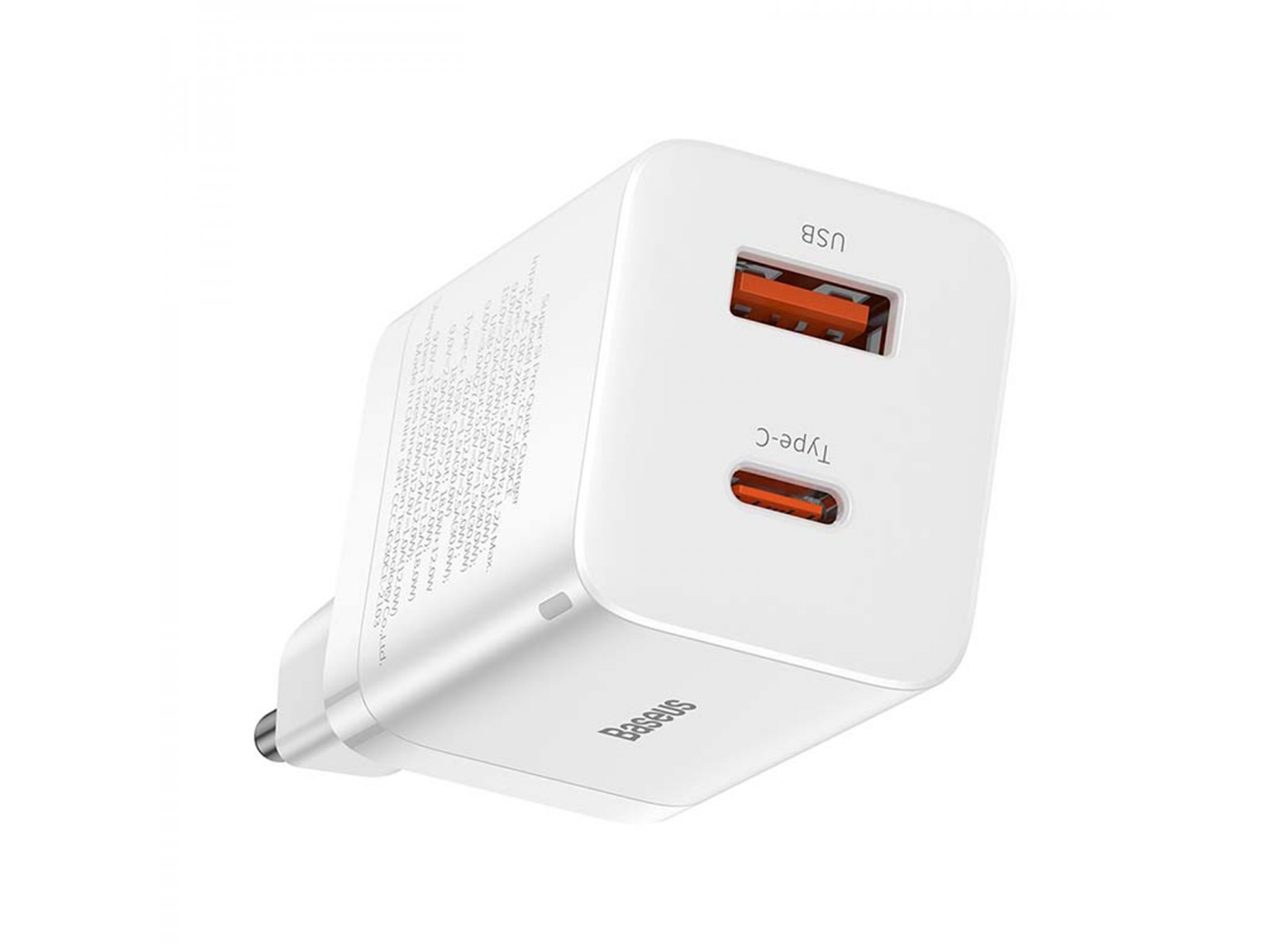 CCSUPP-E02 Baseus CCSUPP-E02 Super Si Quick Charger Caricatore Alimentatore da Rete USB + USB-C 30W Bianco CCSUPP-E02 Baseus CCSUPP-E02 Super Si Quick Charger Caricatore Alimentatore da Rete USB + USB-C 30W Bianco