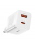 CCSUPP-E02 Baseus CCSUPP-E02 Super Si Quick Charger Caricatore Alimentatore da Rete USB + USB-C 30W Bianco