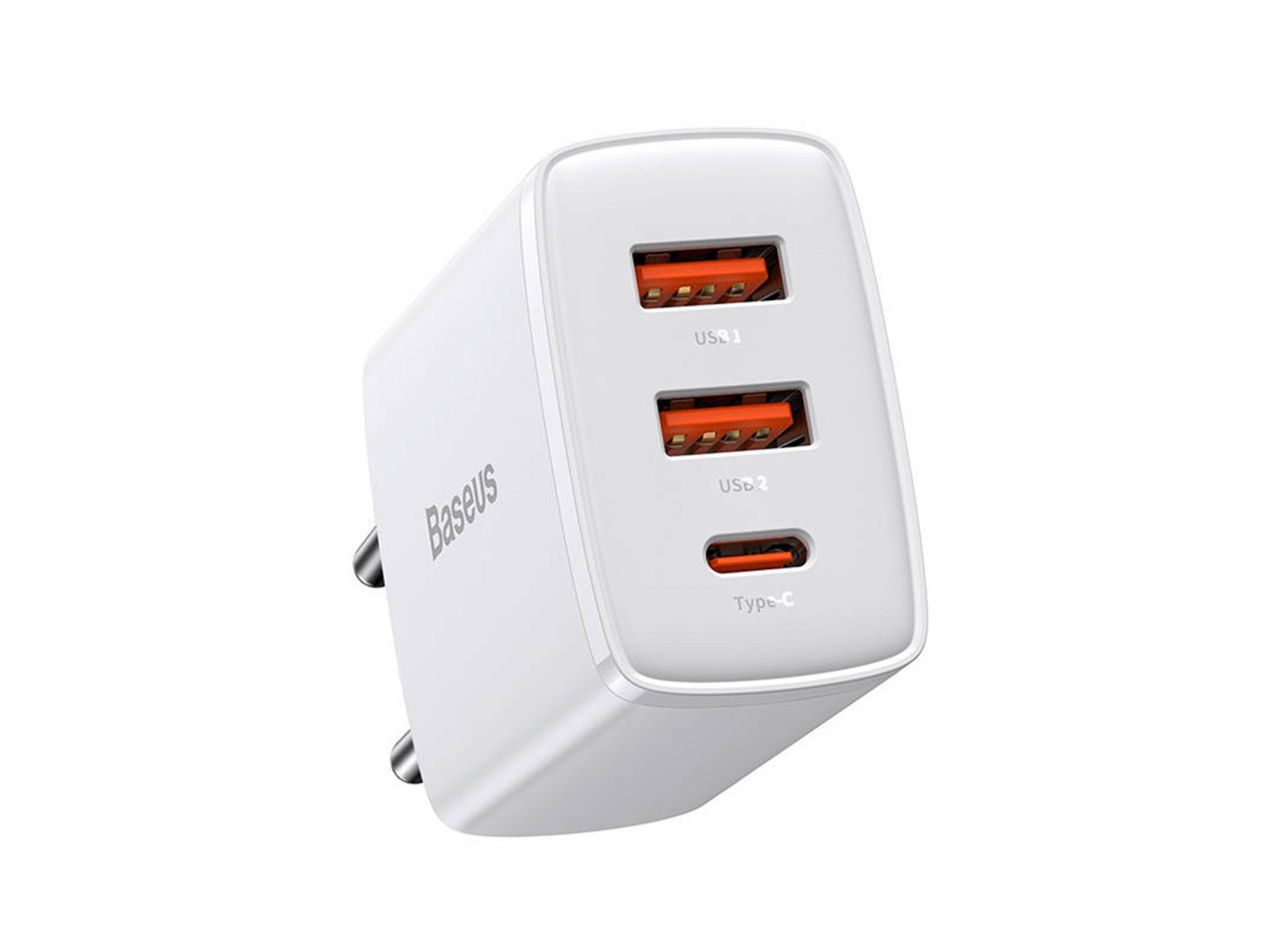 CCXJ-E02 Baseus CCXJ-E02 Quick Charger Caricatore Alimentatore Da Rete 30W 2 USB + 1 USB-C Bianco CCXJ-E02 Baseus CCXJ-E02 Quick Charger Caricatore Alimentatore Da Rete 30W 2 USB + 1 USB-C Bianco