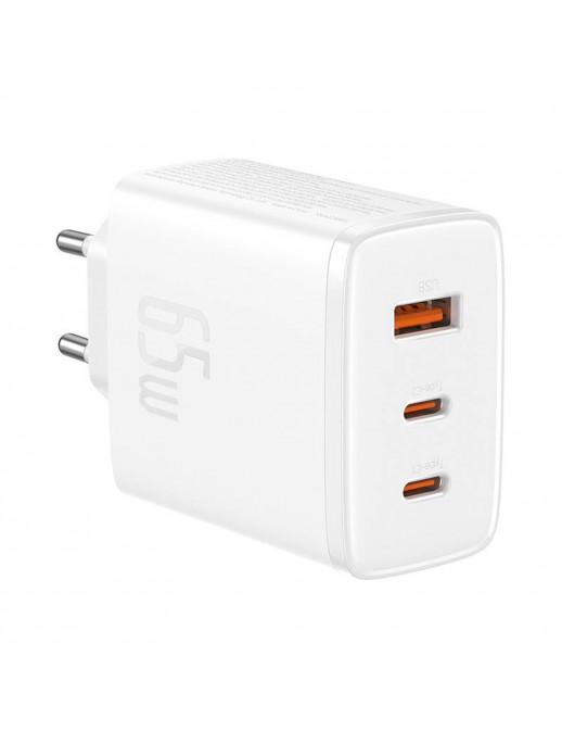 Baseus P10152301213-00 OS-Cube PRO Fast Charge Caricatore Alimentatore Da Rete 65W Bianco