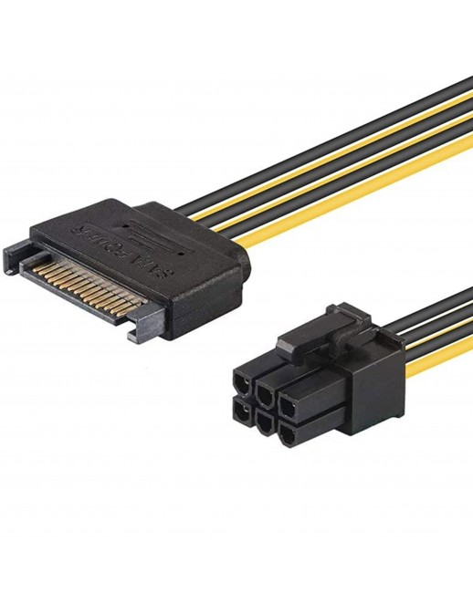 Cavo Alimentazione da SATA a 6 pin PCI J&D SATA