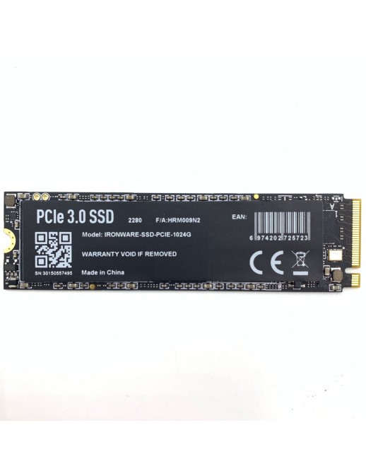 IRONWARE-SSD-NVME-1TB IRONWARE SSD 1TB M.2 PCIe NVMe 3.0 Bulked (no confezione)