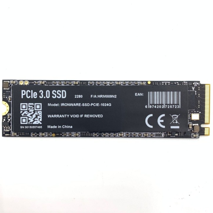 IRONWARE SSD 1TB M.2 PCIe NVMe 3.0 Bulked (no confezione)