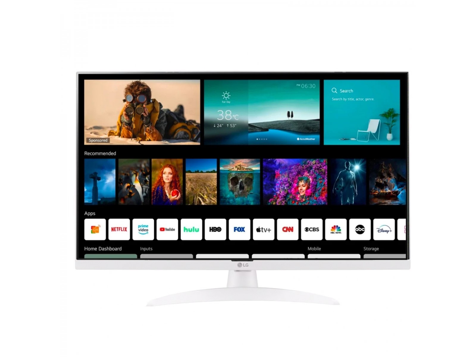 27TQ615S-WZ LG 27TQ615S-WZ Smart TV 27" Led Full HD 16:9 DVB-T2 WEB OS 22 - Bianco 27TQ615S-WZ LG 27TQ615S-WZ Smart TV 27" Led Full HD 16:9 DVB-T2 WEB OS 22 - Bianco