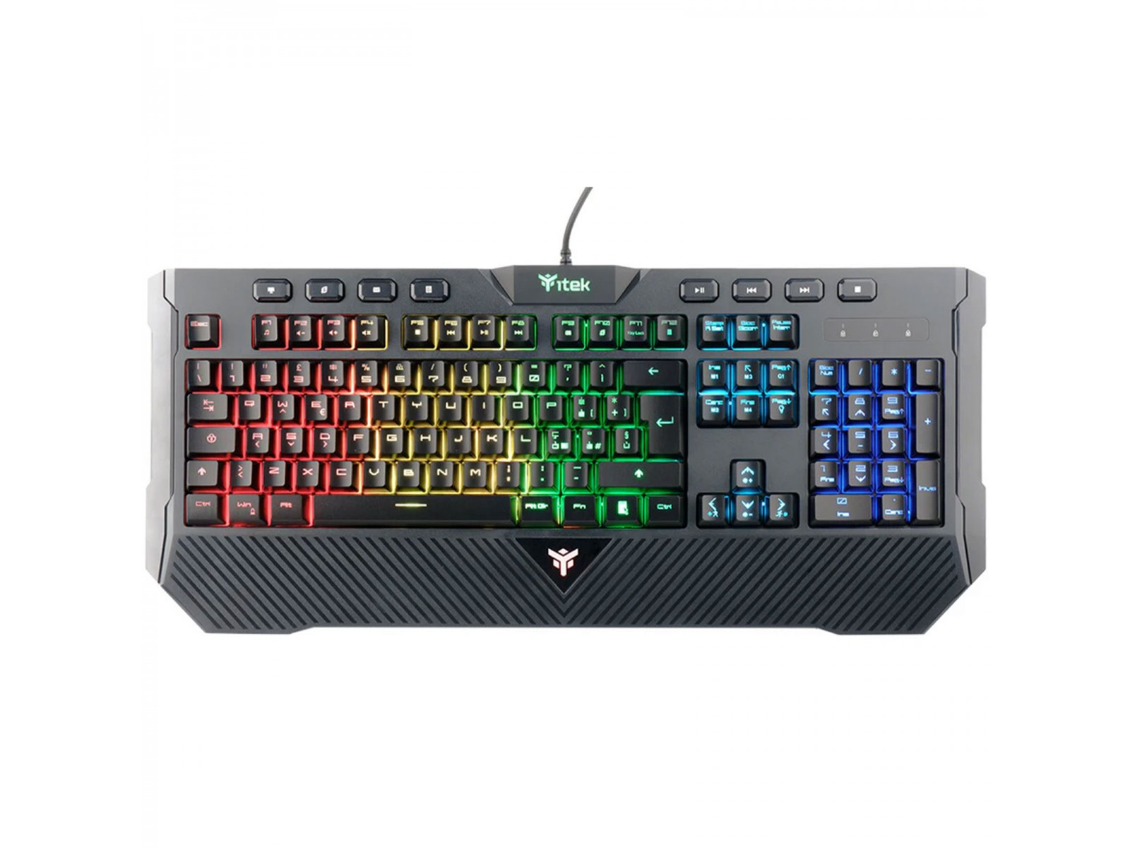 ITKGMMQ11 ITEK Tastiera Gaming USB Q11 Membrana RGB Multimediale ITKGMMQ11 ITEK Tastiera Gaming USB Q11 Membrana RGB Multimediale