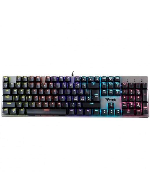 ITEK Tastiera Gaming USB X10 Meccanica Switch Blu 104 tasti Rainbow LED con 12 modalità