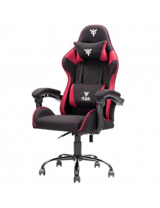 ITCGFF10BR ITEK RHOMBUS FF10 Sedia Poltrona Da Gaming Ergonomica Schienale Reclinabile Nero/Rosso