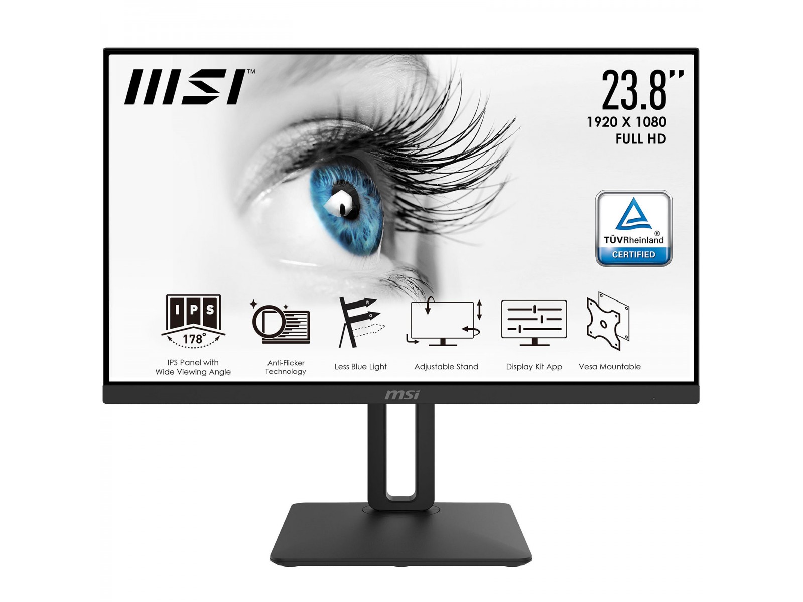 PRO-MP2412 MSI Pro MP2412 Monitor 24" (23.8") 1920 x 1080 Pixel Full HD LCD Nero PRO-MP2412 MSI Pro MP2412 Monitor 24" (23.8") 1920 x 1080 Pixel Full HD LCD Nero