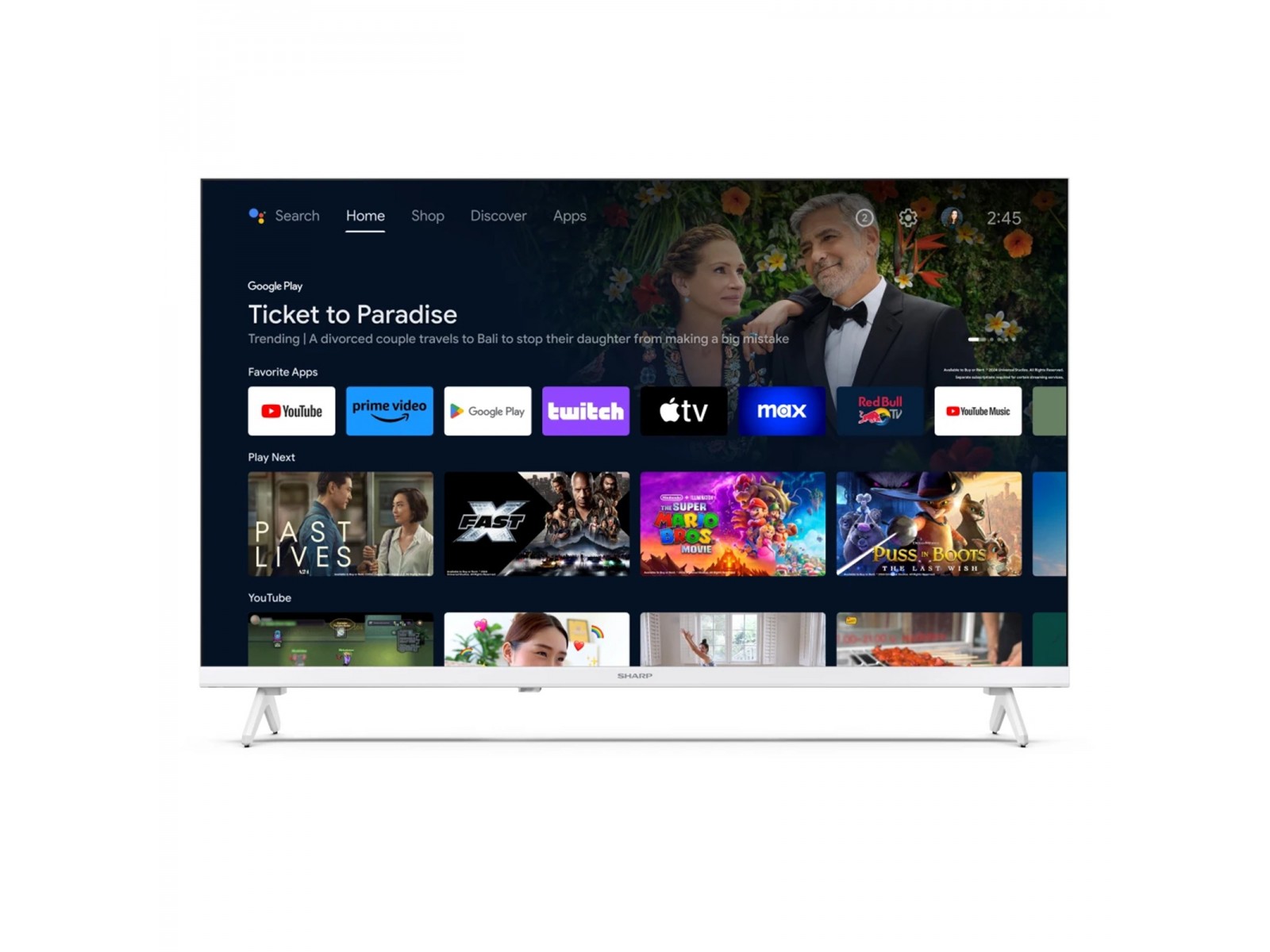 32FH2EW Smart TV Sharp Aquos 32FH2EW 32" HD Ready Android TV Frameless White 32FH2EW Smart TV Sharp Aquos 32FH2EW 32" HD Ready Android TV Frameless White