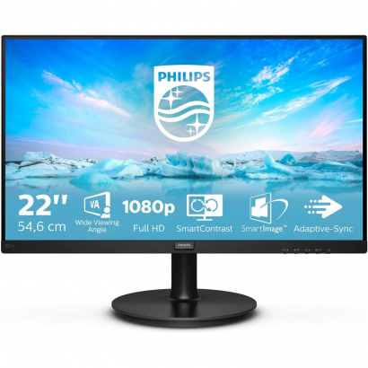 Monitor 21.5" (22") Philips 221V8/00 LED Full HD 16:9 VA HDMI VGA 75 Hz