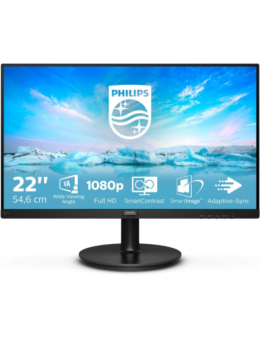 Monitor 21.5" (22") Philips 221V8/00 LED Full HD 16:9 VA HDMI VGA 75 Hz