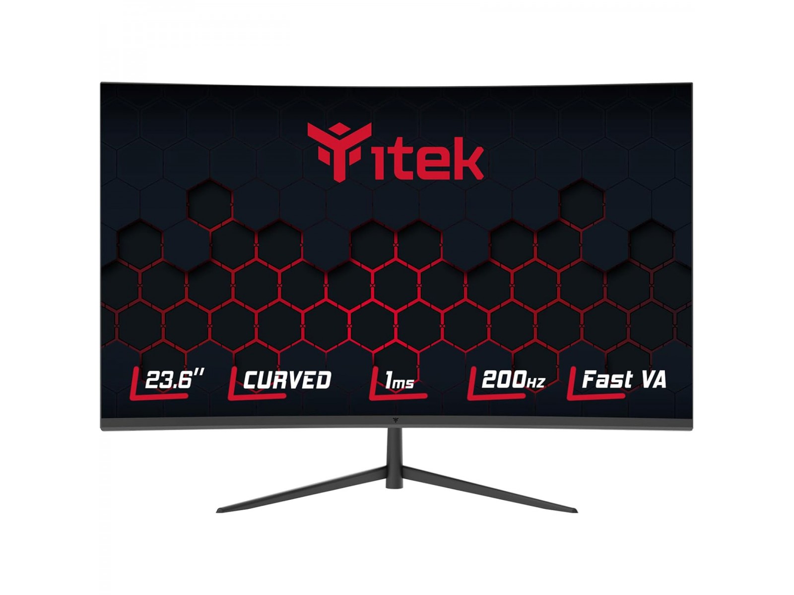 ITMC24V201FHD ITEK Monitor GGC 23.6" Curvo R1500, FHD 1920x1080, Fast VA, 200Hz, 16:9, 1ms, HDMI, DP, Adapt Sync ITMC24V201FHD ITEK Monitor GGC 23.6" Curvo R1500, FHD 1920x1080, Fast VA, 200Hz, 16:9, 1ms, HDMI, DP, Adapt Sync