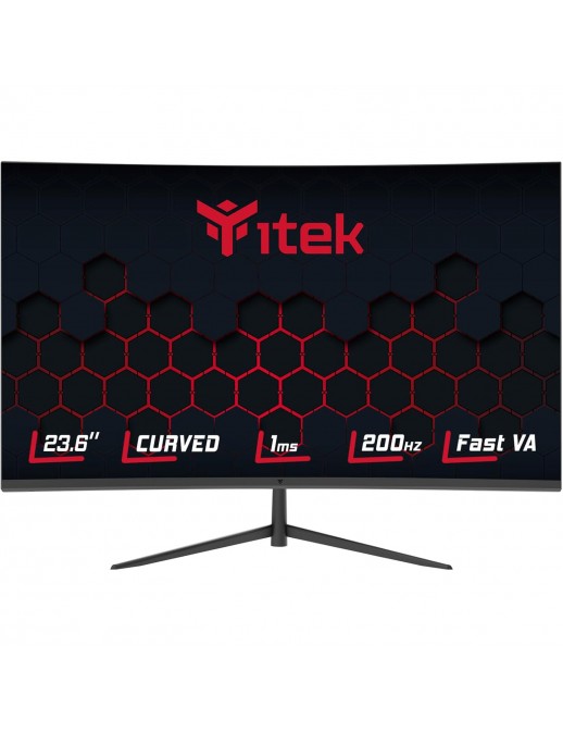ITEK Monitor GGC 23.6" Curvo R1500, FHD 1920x1080, Fast VA, 200Hz, 16:9, 1ms, HDMI, DP, Adapt Sync