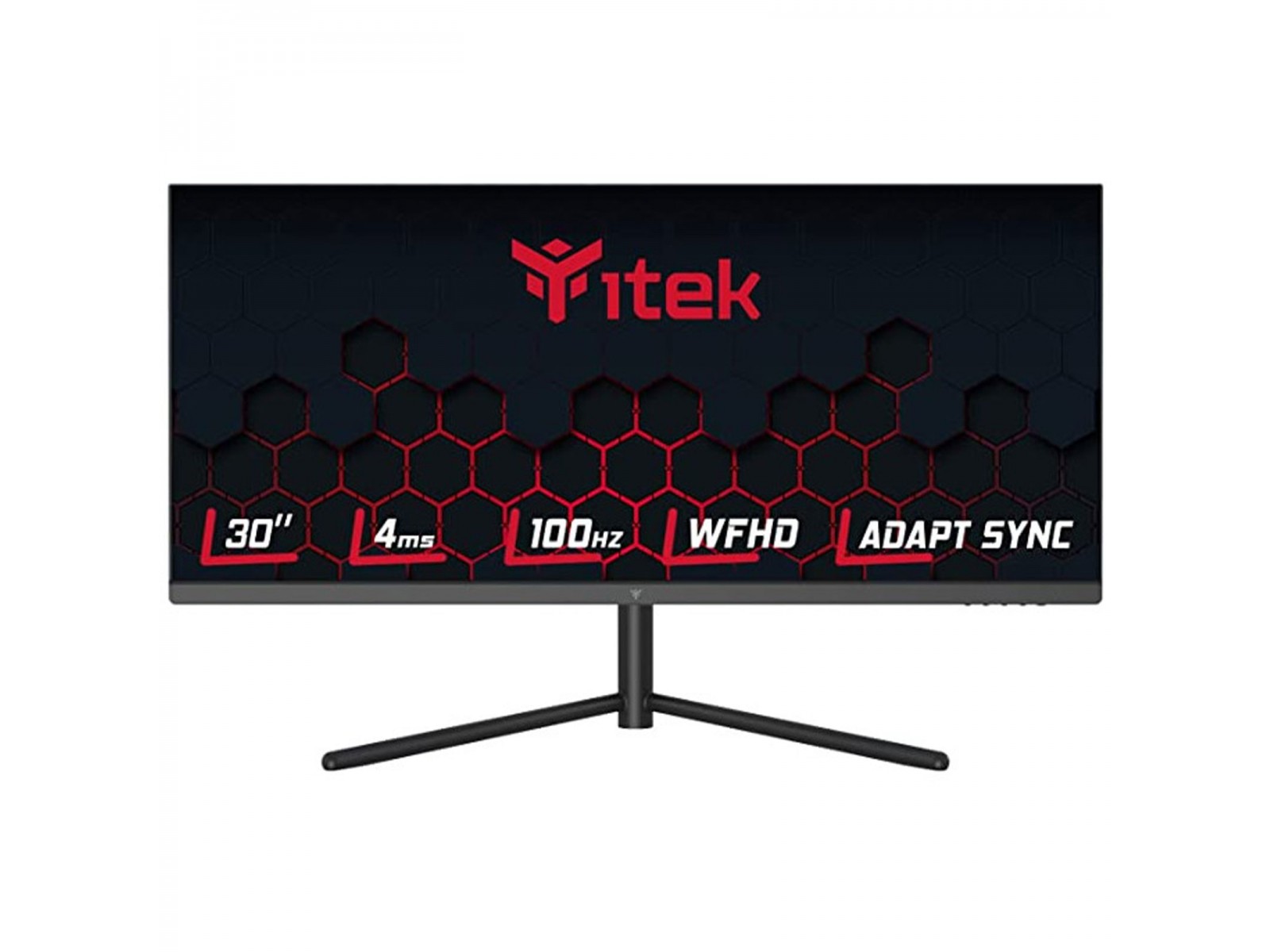 ITMF30V104FHD ITEK Monitor GGF 30", WFHD 2560x1080 UltraWide, VA, 100Hz, 21:9, 4ms OD, 2xHDMI, DP, Speaker, HDR Read, Adapt Sync ITMF30V104FHD ITEK Monitor GGF 30", WFHD 2560x1080 UltraWide, VA, 100Hz, 21:9, 4ms OD, 2xHDMI, DP, Speaker, HDR Read, Adapt Sync