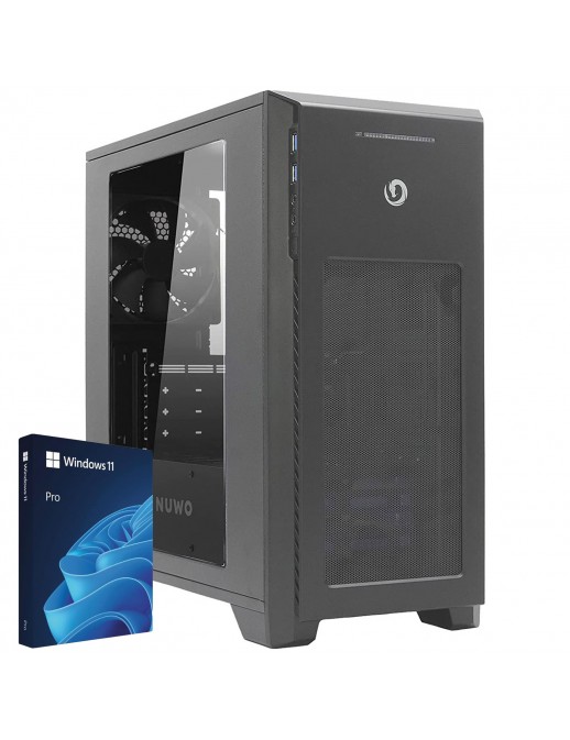 PC Computer Assemblato Intel i3-14100, Ram 32GB DDR4, SSD NVMe 1TB, Windows 11 Pro, WiFi, Bluetooth