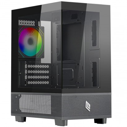 Noua Fobia L201 Case Micro-ATX Gaming Ventola A-RGB Rainbow