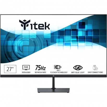 ITEK Monitor GWF 27" Full HD, VA, 75Hz, 16:9, 5ms, HDMI, VGA, Audio Out, LBL, Slim, Frameless