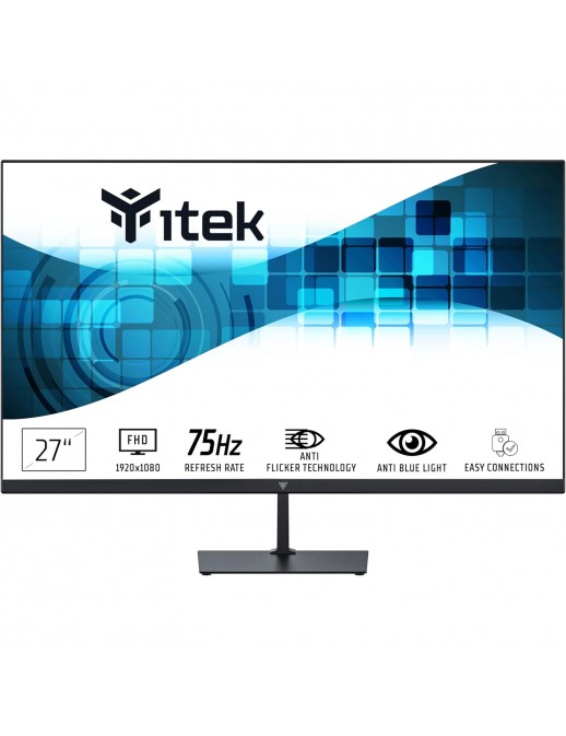 ITEK Monitor GWF 27" Full HD, VA, 75Hz, 16:9, 5ms, HDMI, VGA, Audio Out, LBL, Slim, Frameless