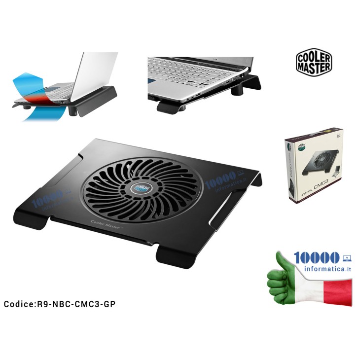 Supporto per Notebook COOLER MASTER Base Ventilata NotePal CMC3