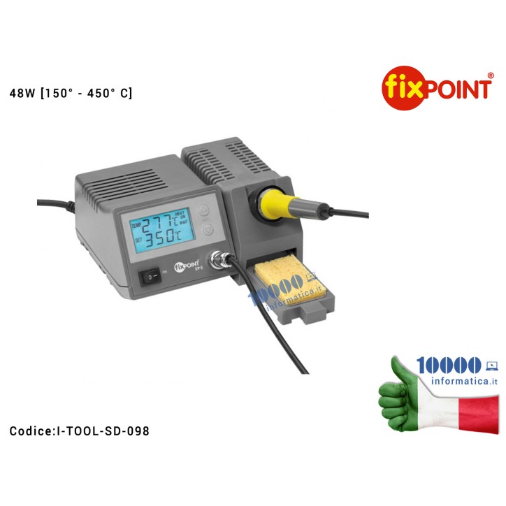 Stazione Digitale di Saldatura a Stagno (48W) FIXPOINT [150° - 450° C] Solder Soldering Station
